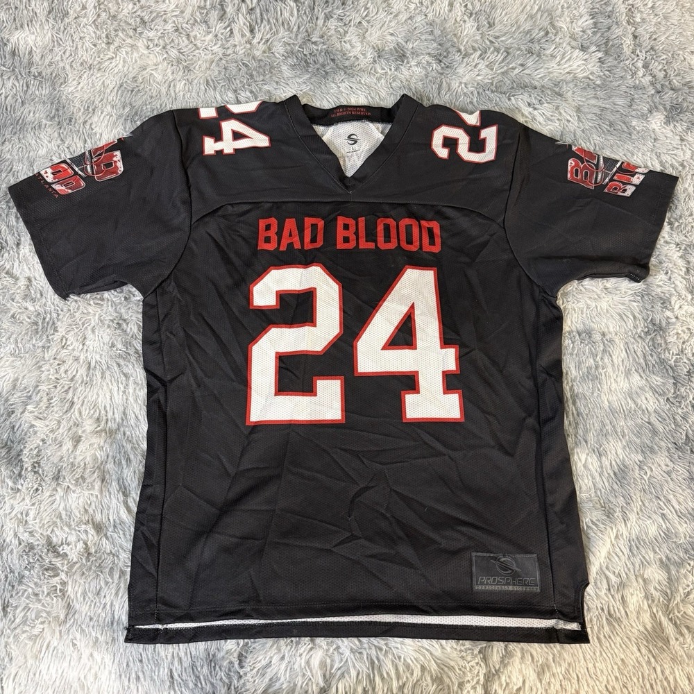 WWE BAD BLOOD 2024 Football Jersey Tampa Bay Medium Cm Punk Official